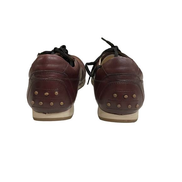 Alton Lane Mens 12 Burgundy Leather Lace Up Business Casual Laceup Sneaker Shoes - Picture 4 of 9